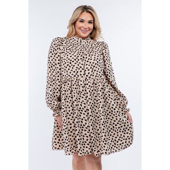 English Factory Dotted Button Detail Mini Dress 3X NWT - Picture 4 of 10